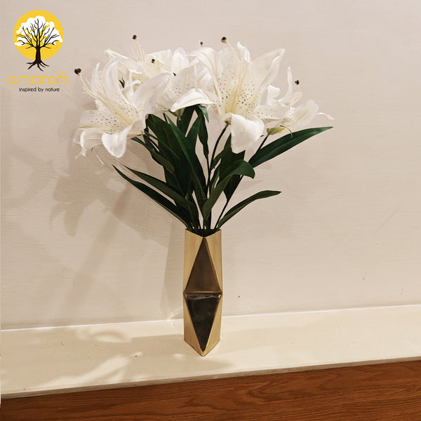 Random Geometry Vase - Made in 100% Pure Brass