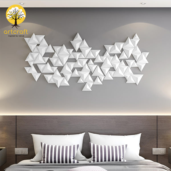 White Pyramids -Wall Decor  - 100% Made From Brass