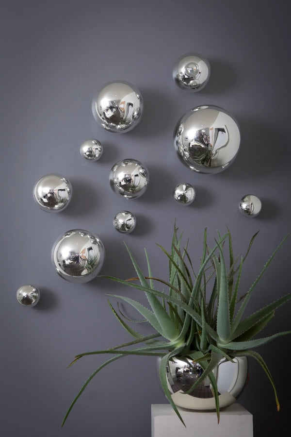 CHROME SPHERICAL BALLS WALL HANGING - 100% MADE IN BRASS