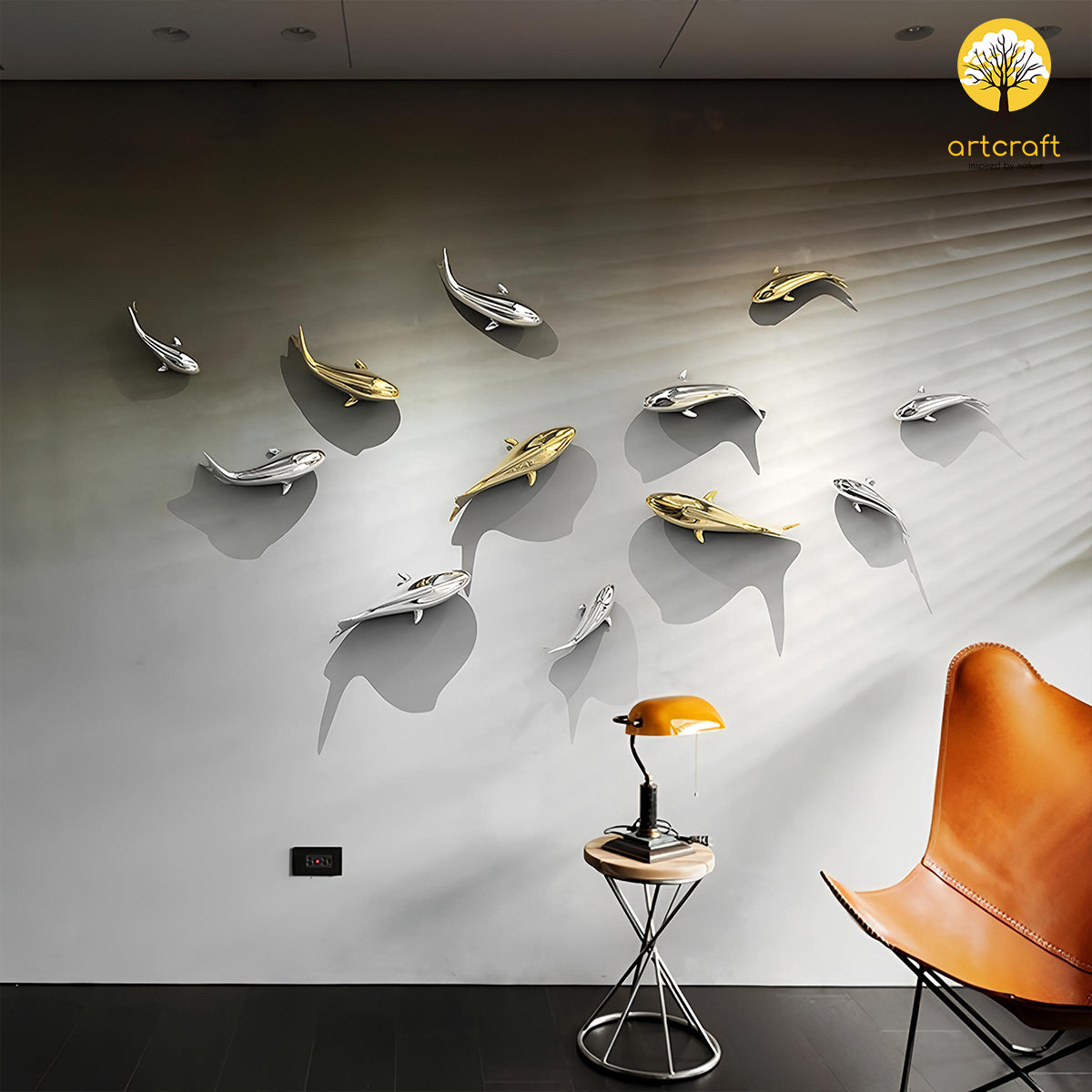 Arrowana fish wall decor - 100% Made in Pure Brass – Artcraft