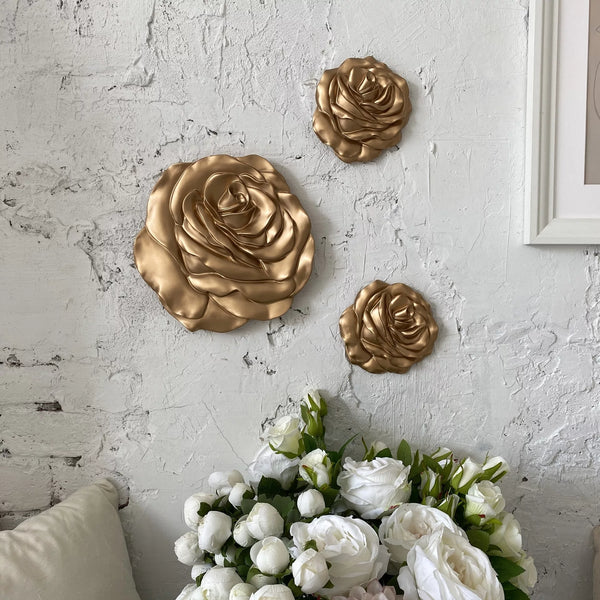 Rose Lite Wall Flower Decor - 100% Made From Brass